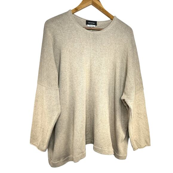 Eskandar x Neiman Marcus Beige Oversized Sweater OS Minimalist - Picture 1 of 4